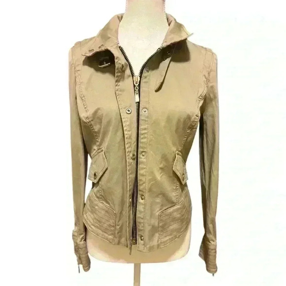 White House Black Market Cropped Military Jacket Size 4 - Picture 8 of 12